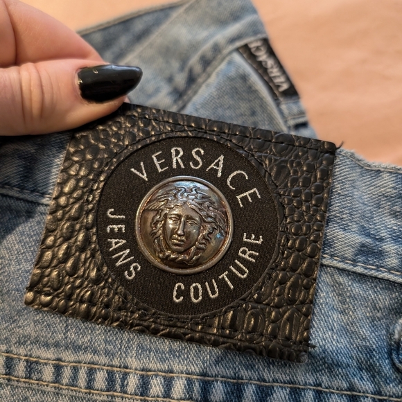 Versace Jeans Couture Denim with Black Leather Patch - Picture 1 of 15